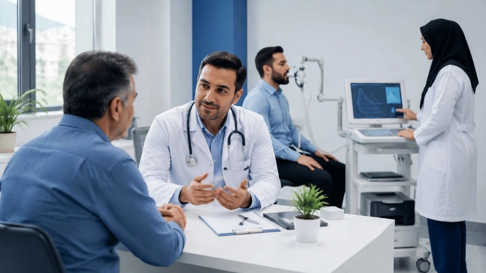 خدمات معاینات پزشکی و اسپیرومتری در آبیک قزوین