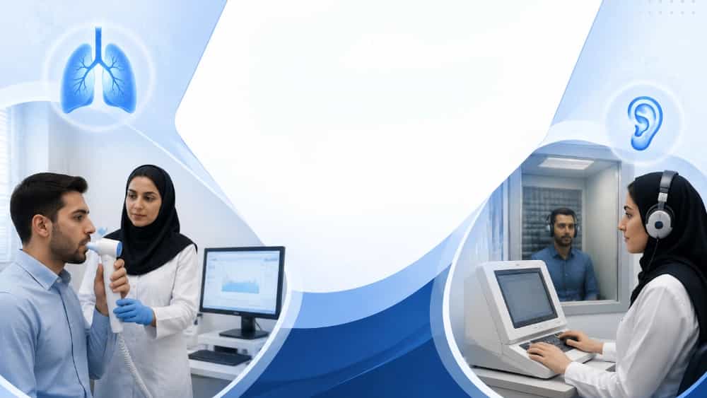 انجام تست ریه و شنوایی سنجی در آبیک قزوین